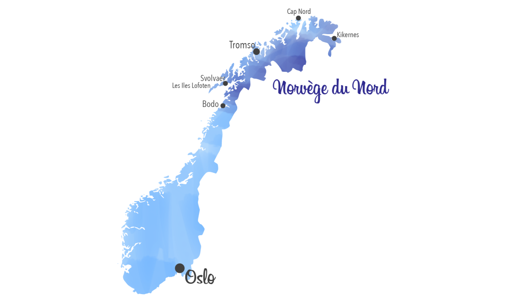 carte norvege du nord