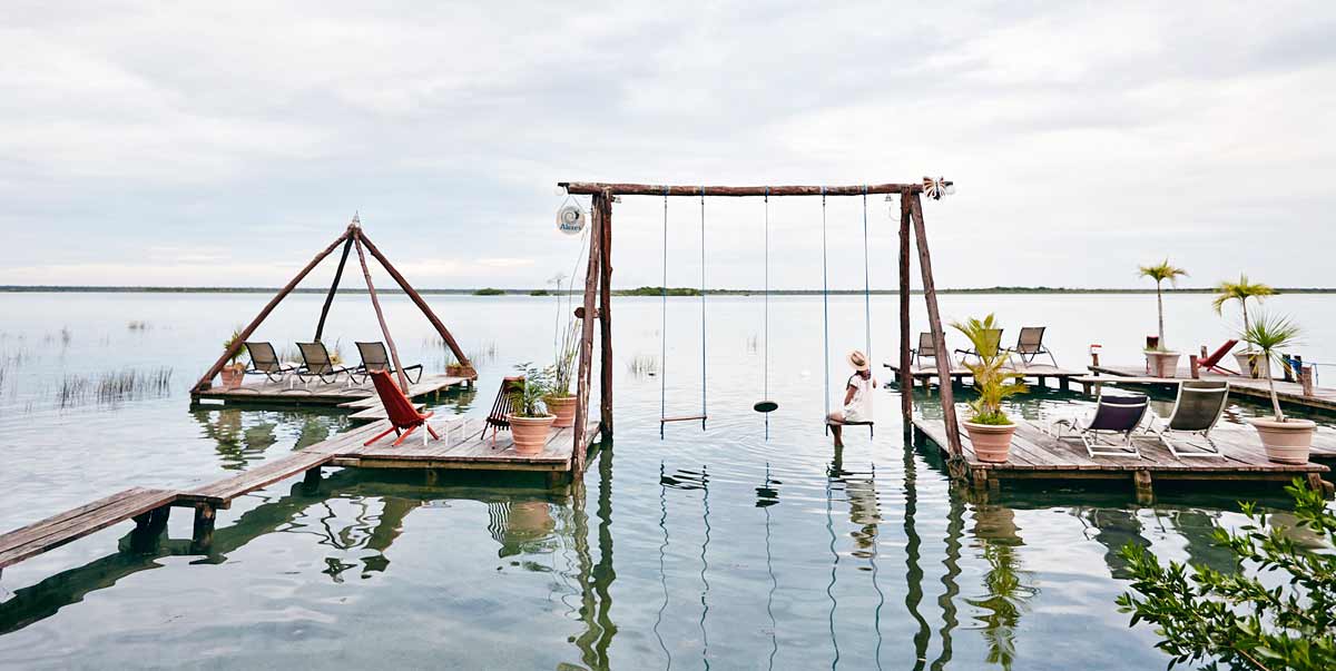 Bacalar Balancoire sur l'eau Los Aluxes