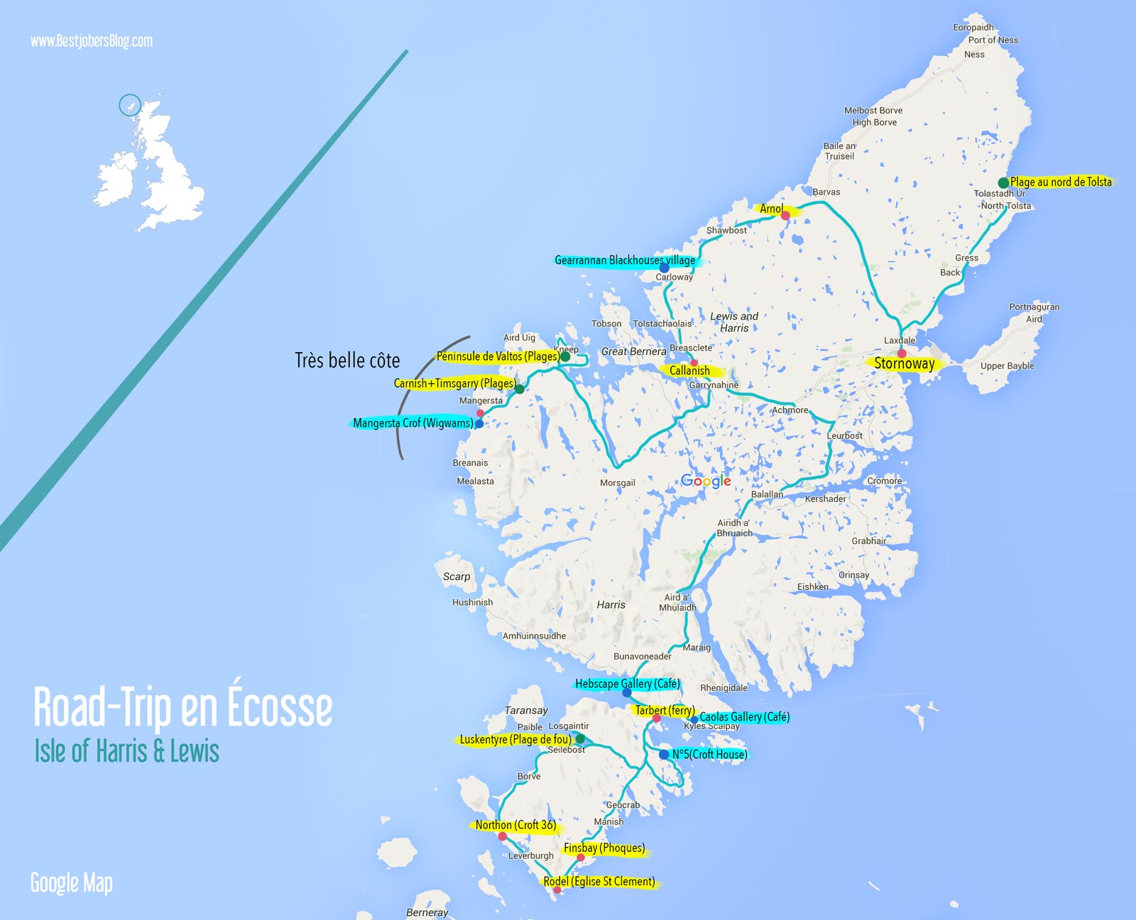 itinéraire road trip en ecosse Harris et Lewis