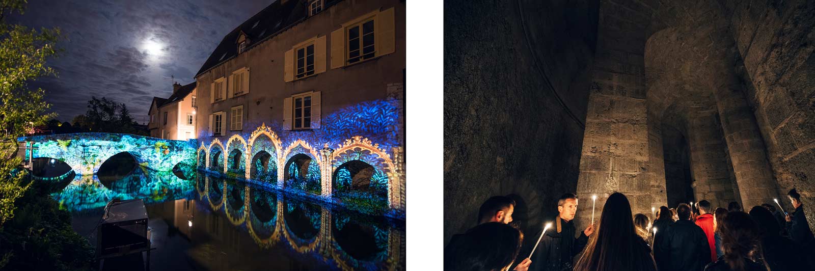 Chartres, visiter la crypte à la bougie