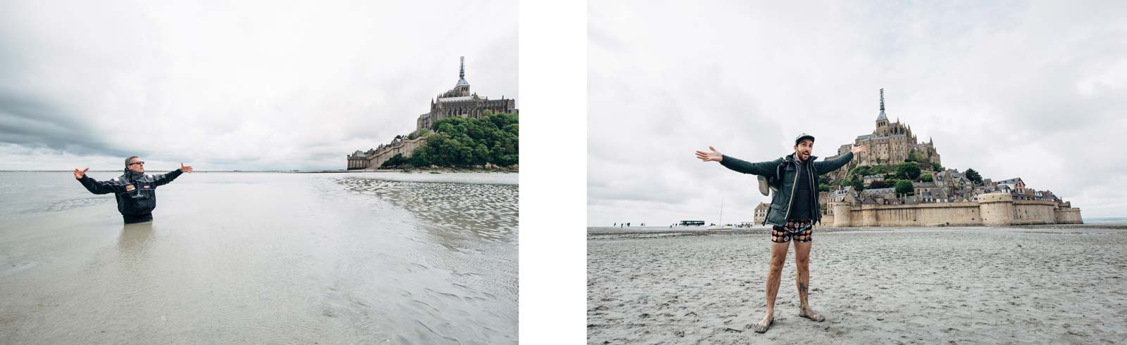 mont st michel viste de la baie sables mouvants