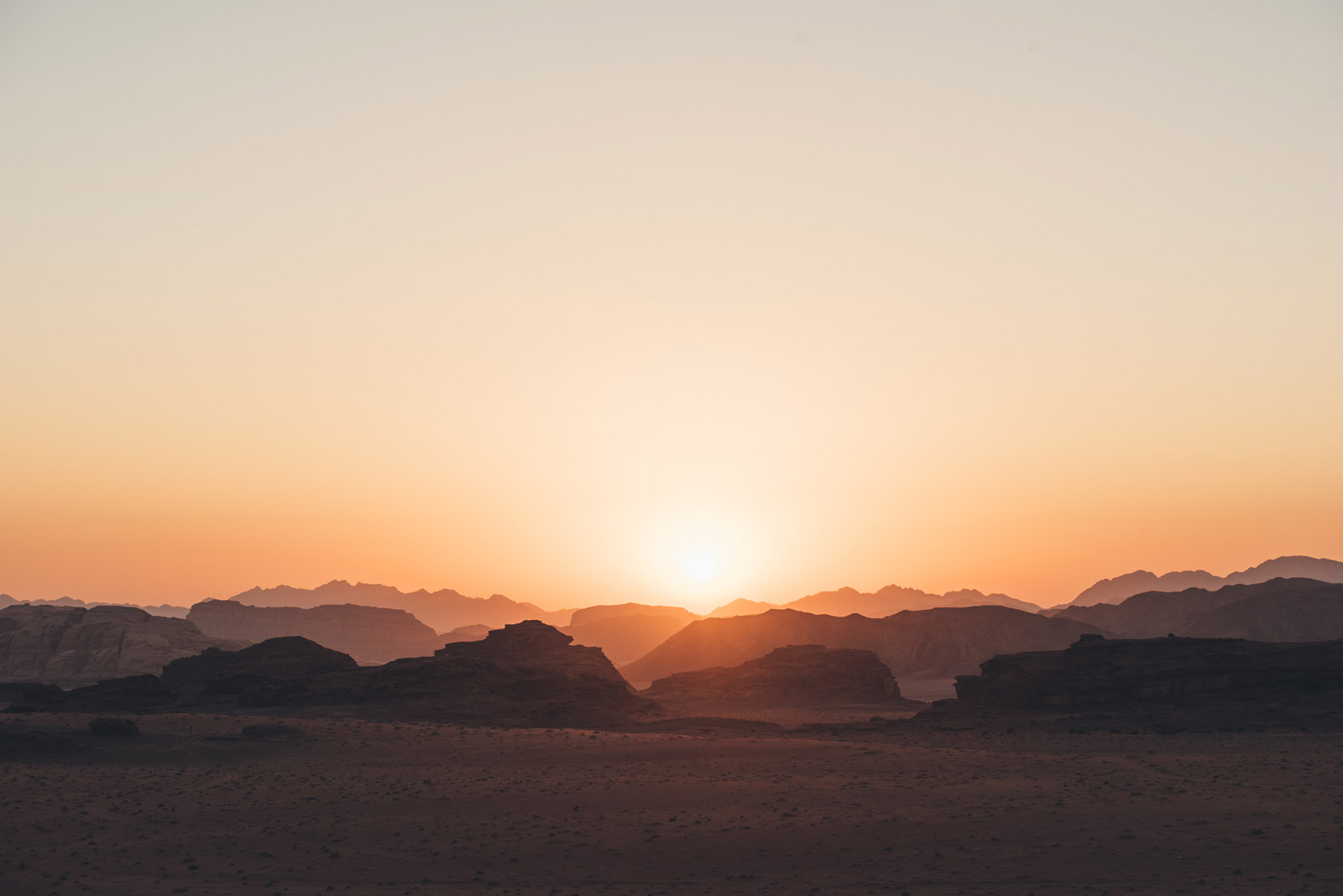 coucher de soleil jordanie