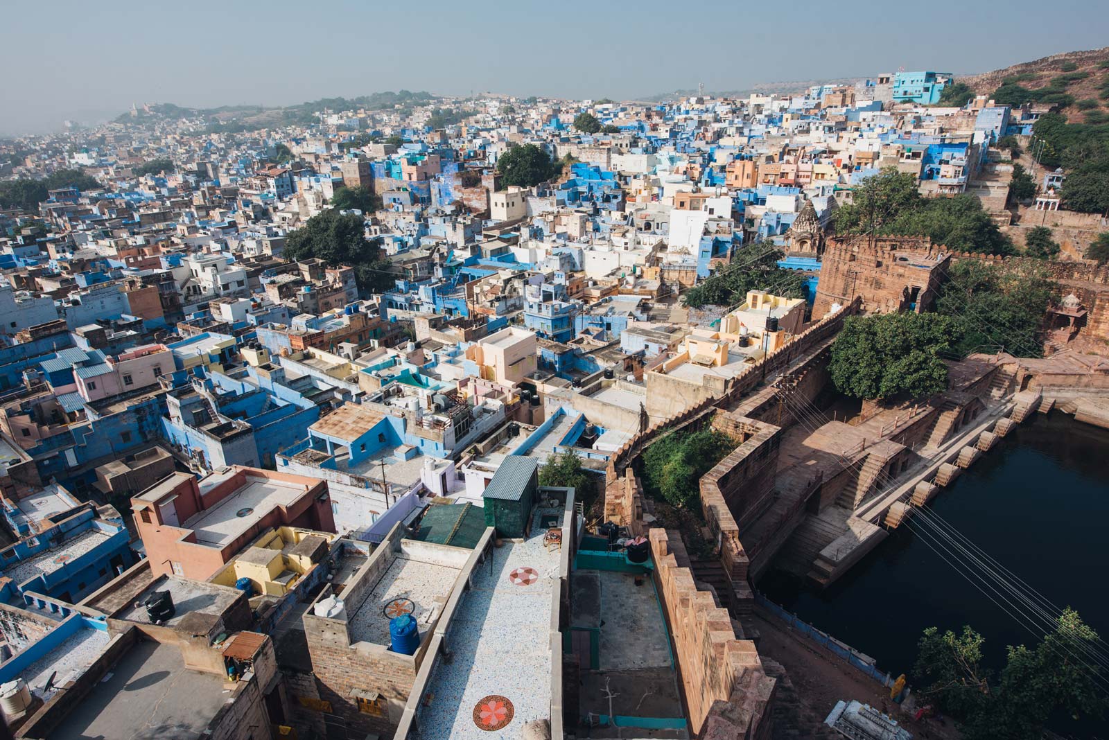 vue depuis le fort de jodhpur inde