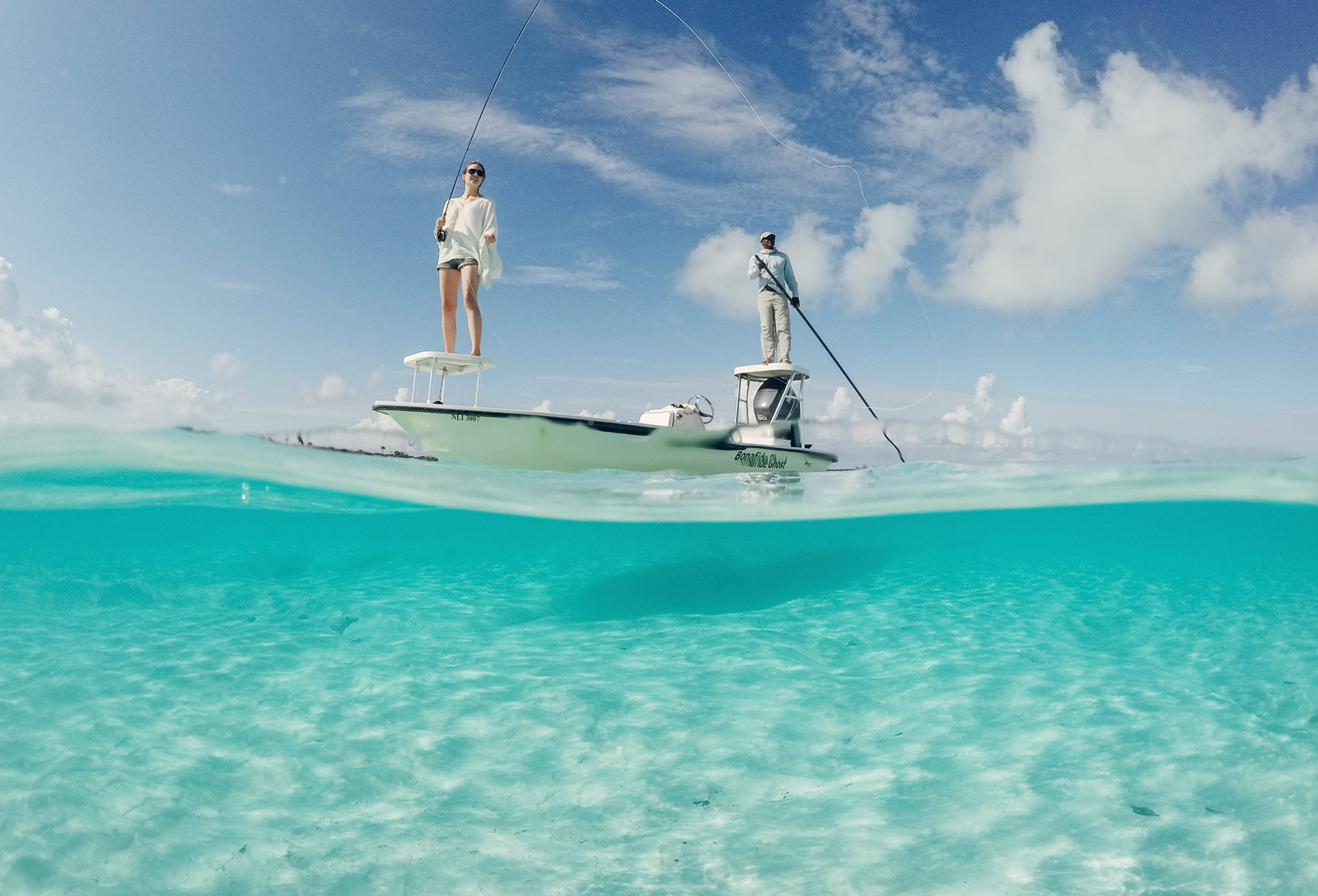 Bonefishing, Long Island, Bahamas