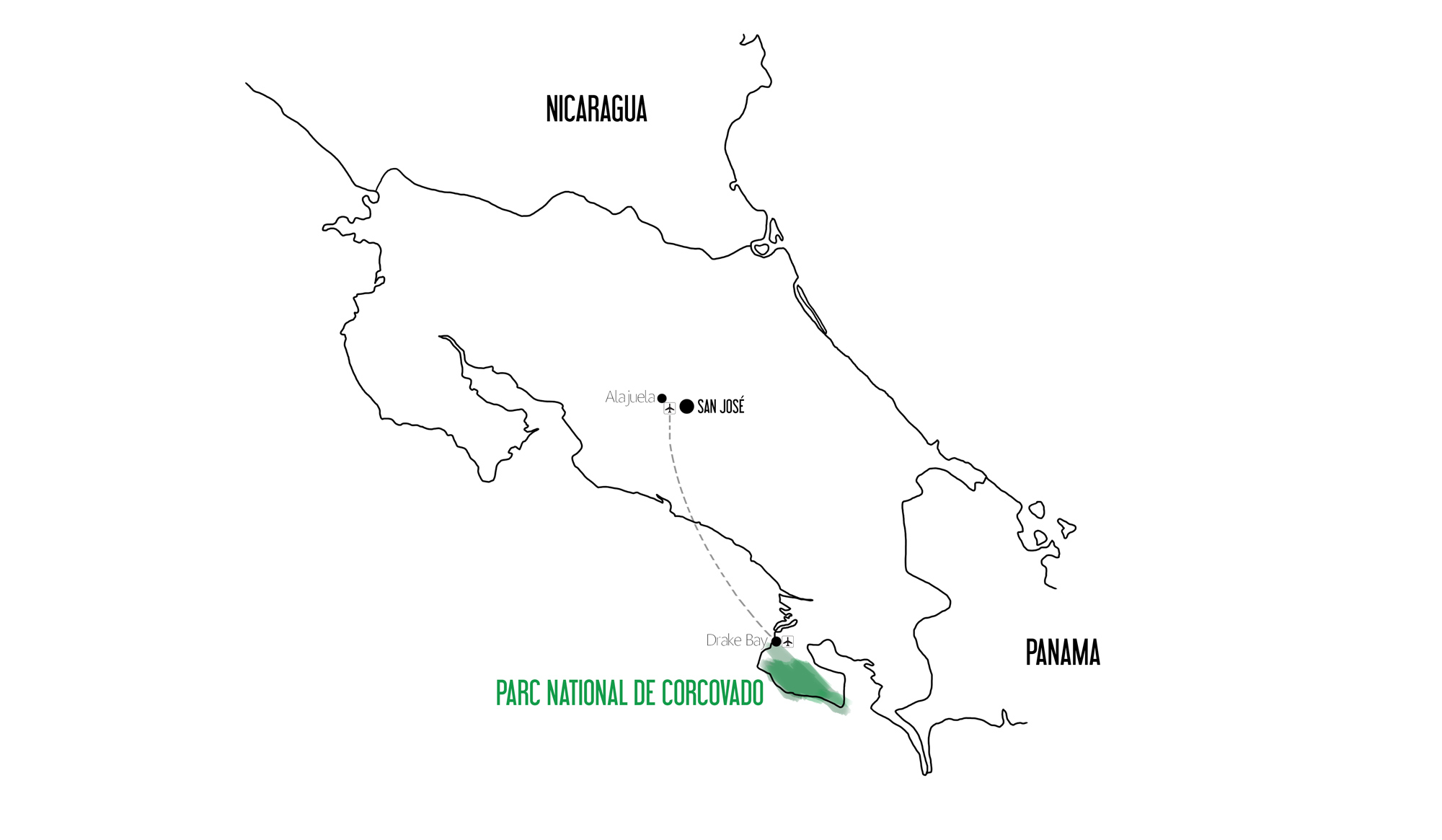 carte corcovado costa rica