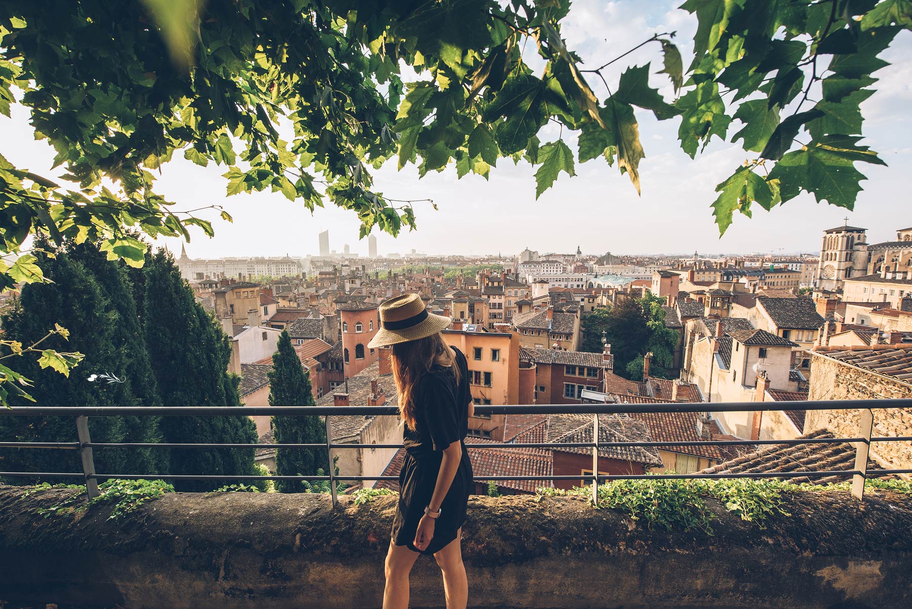 Vue sur les toits du vieux Lyon, Villa Florentine