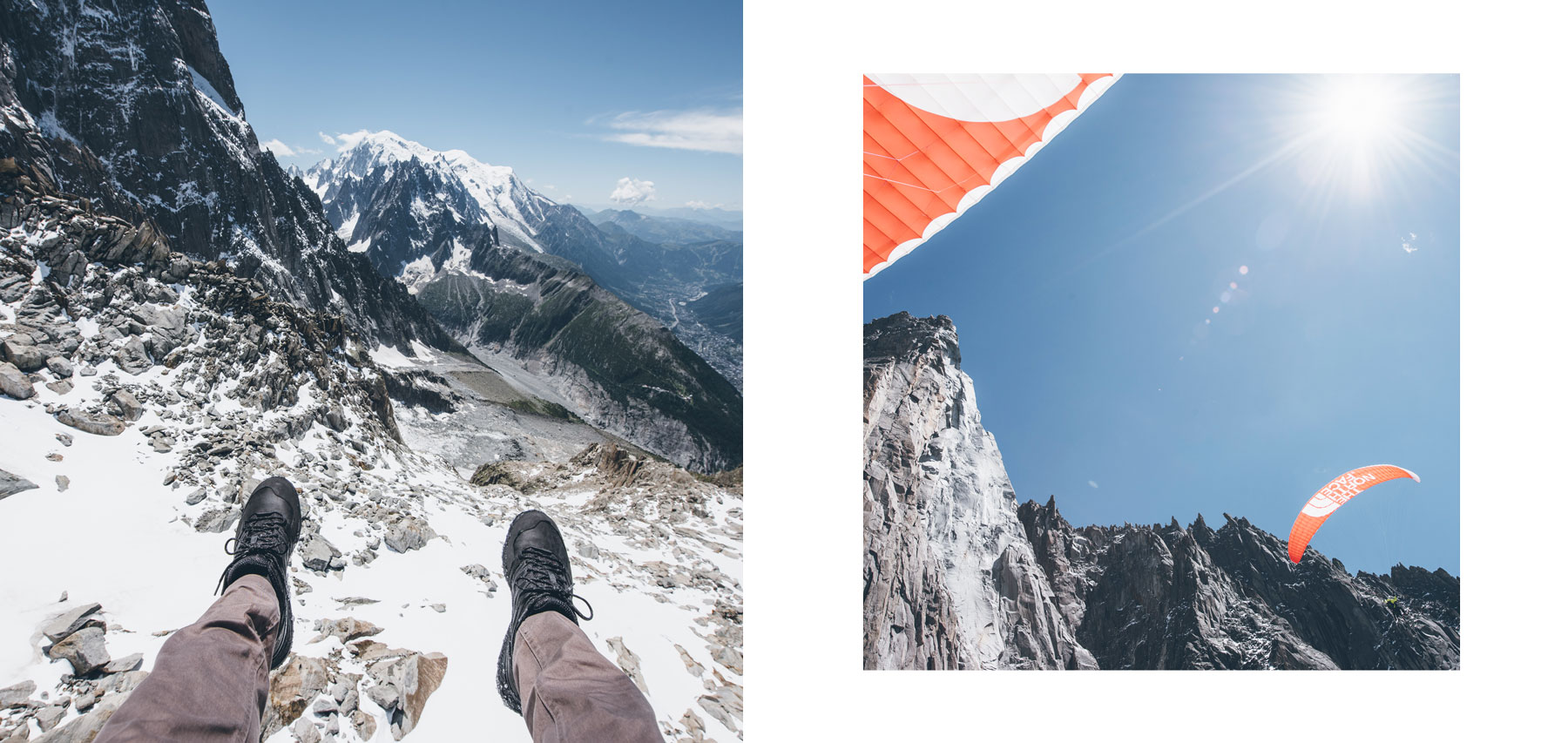 Parapente depuis les Grands Montets, Chamonix