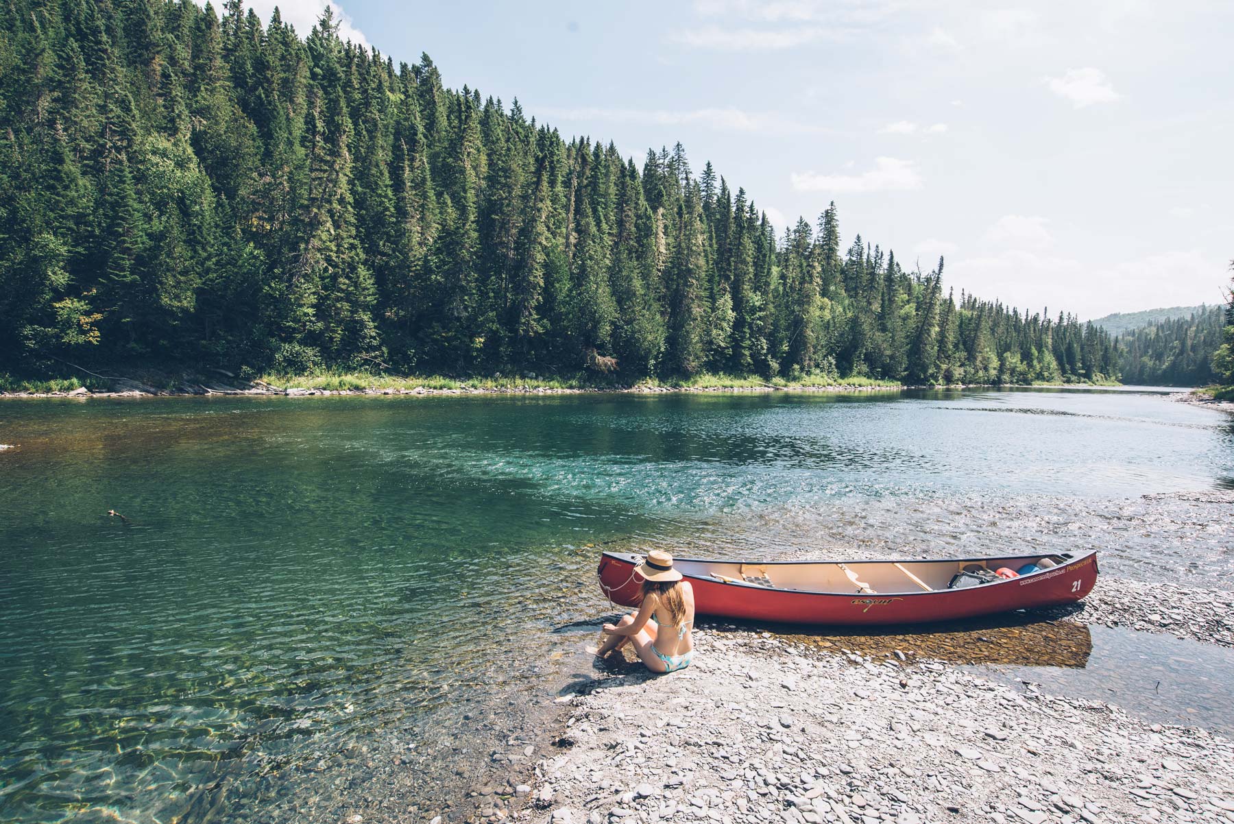 Canotage sur la rivière Kedgwick , Canada