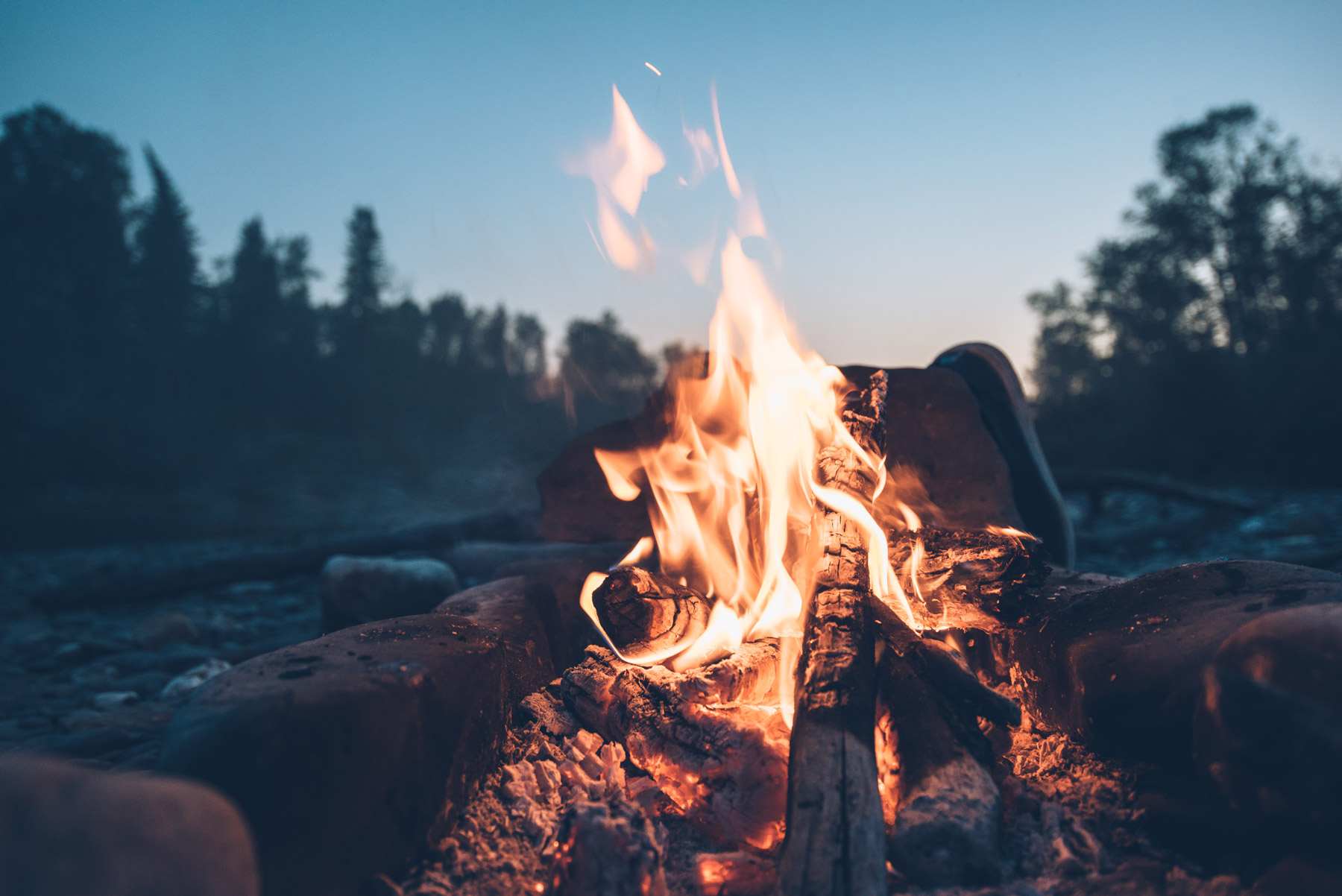 Feu de camp au Nouveau Brunswick