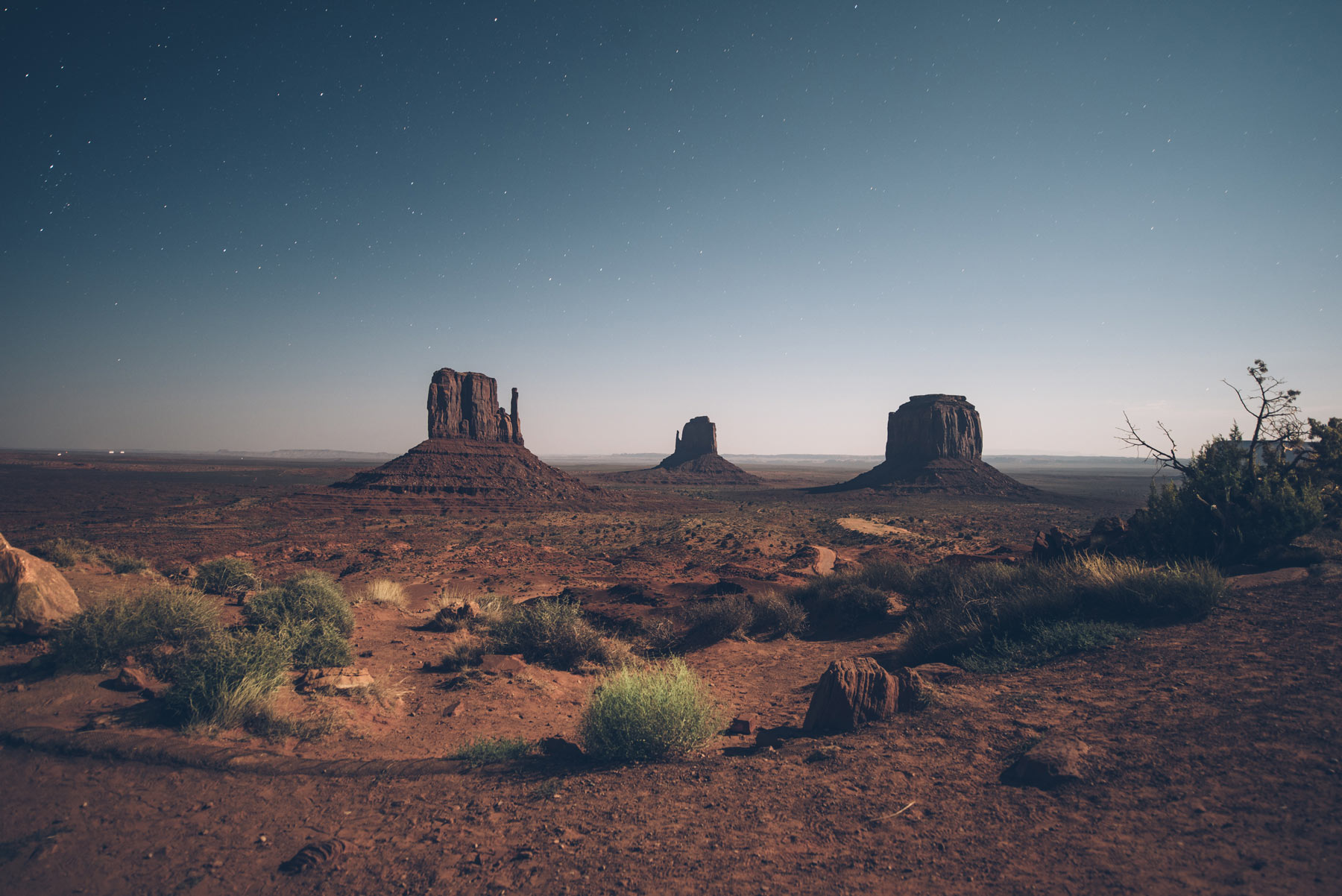 Monument Valley by night