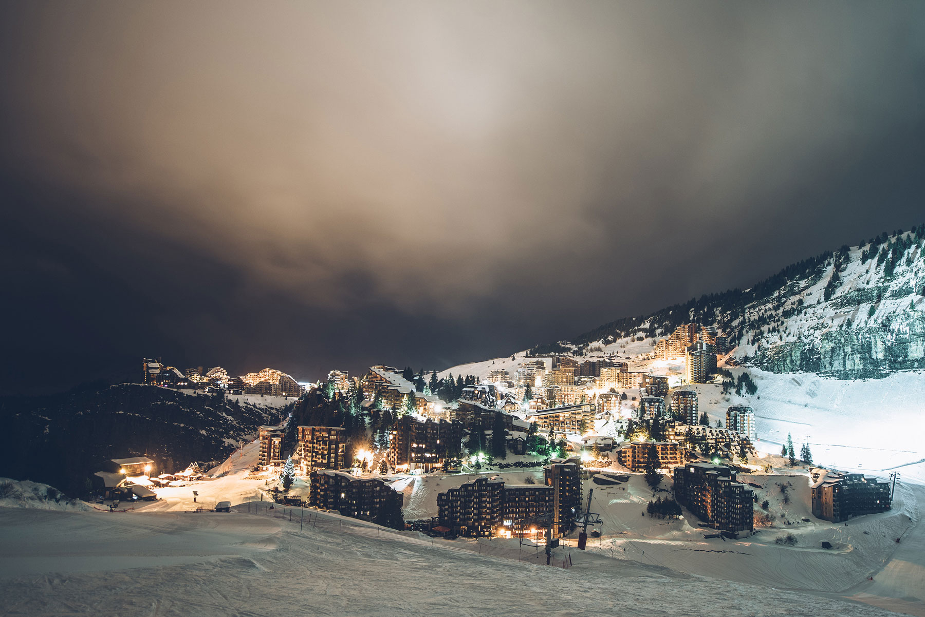 Vue sur Avoriaz depuis l'Igloo Village