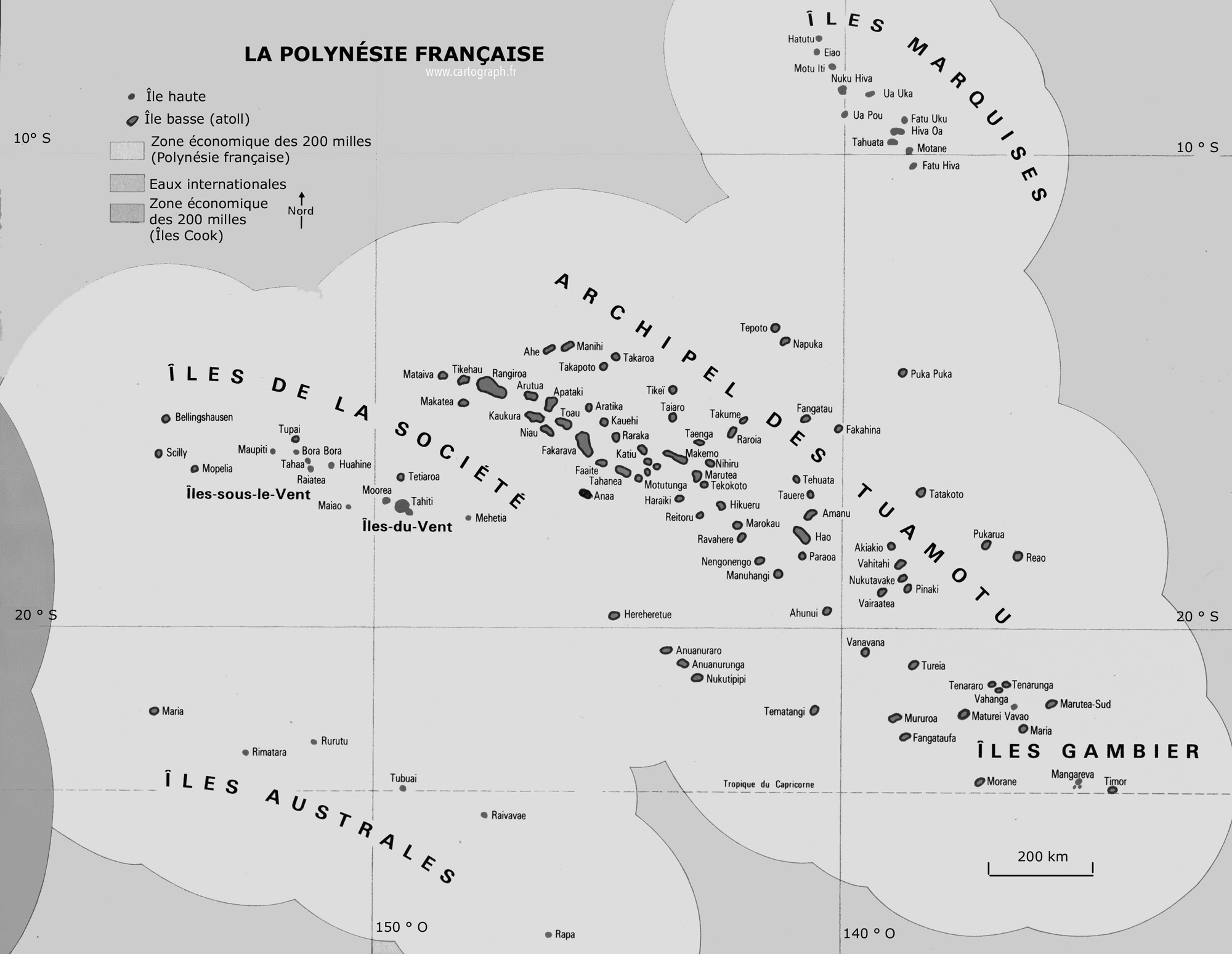 Carte Polynésie Française