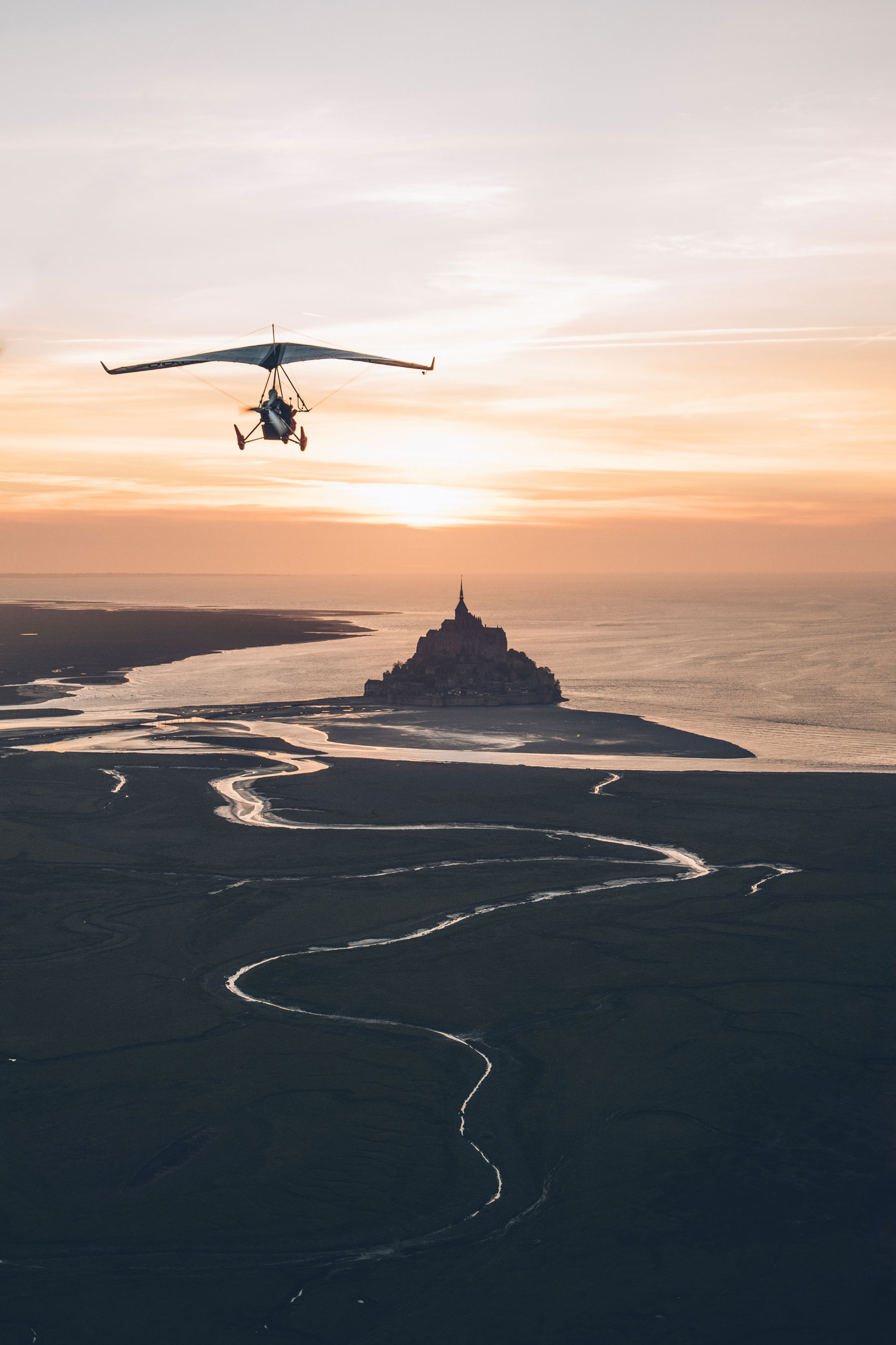 Vol en ULM au dessus du Mont St Michel