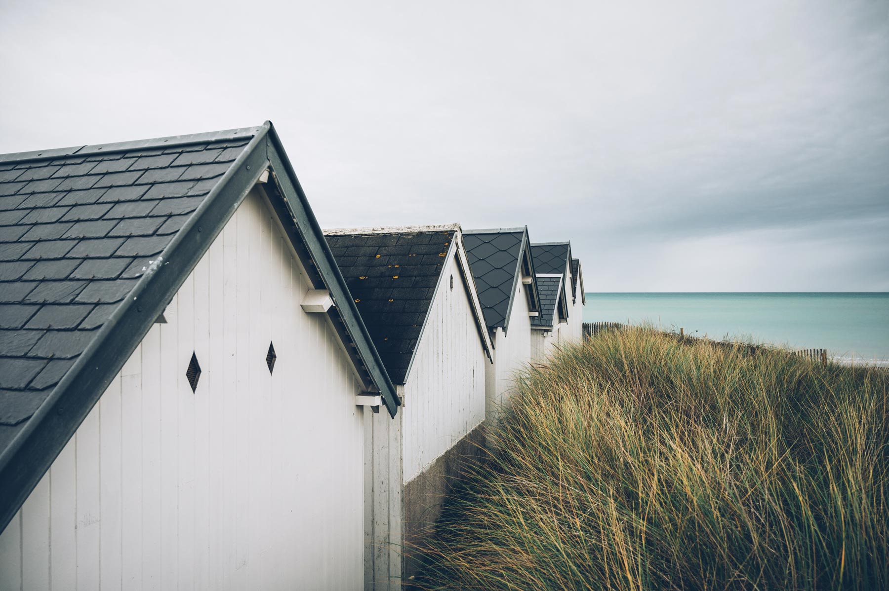 Cabines plage de Carolles