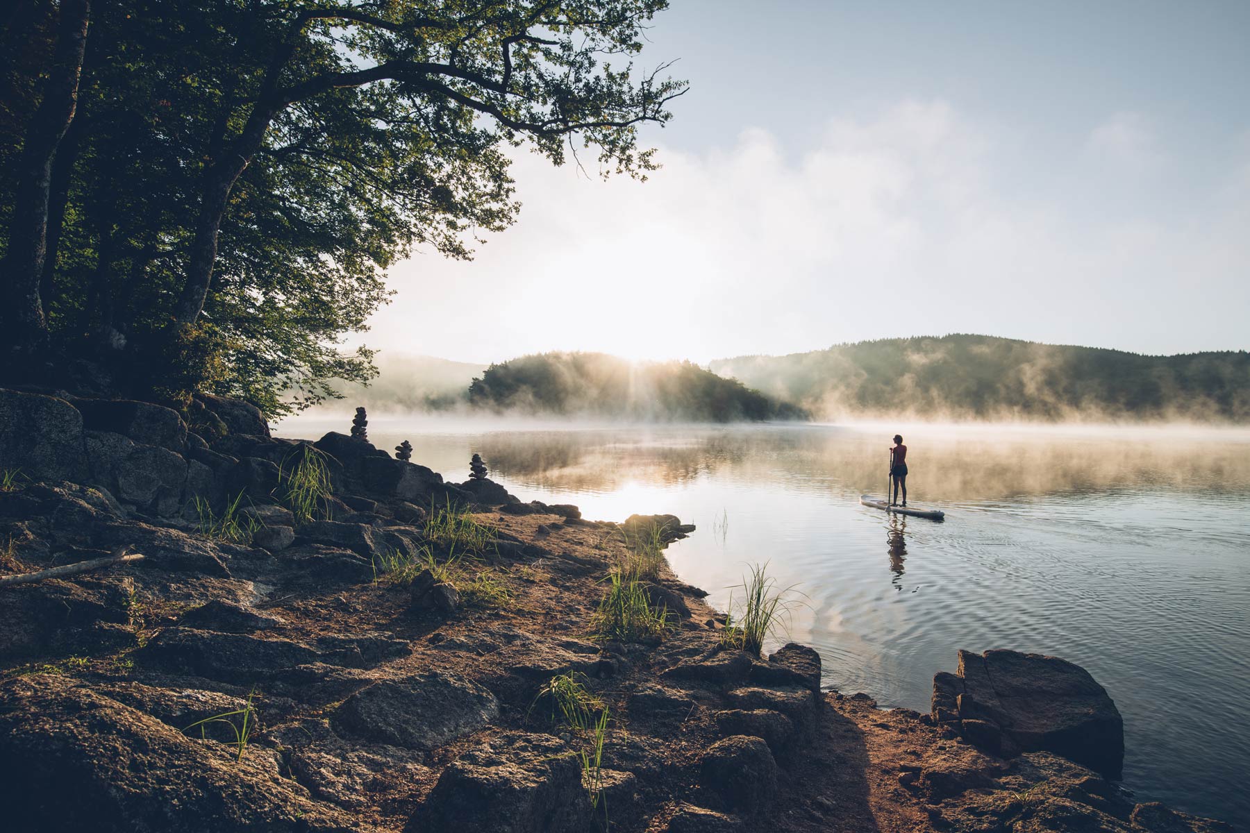 Paddle sur les lacs du Morvan, Bourgogne