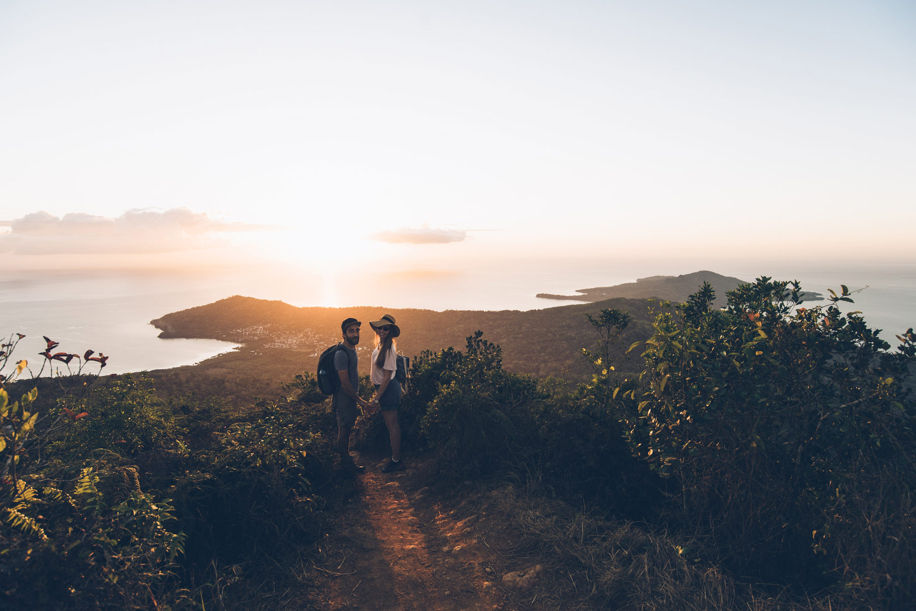 Le Mont Choungui au coucher du soleil, mayotte