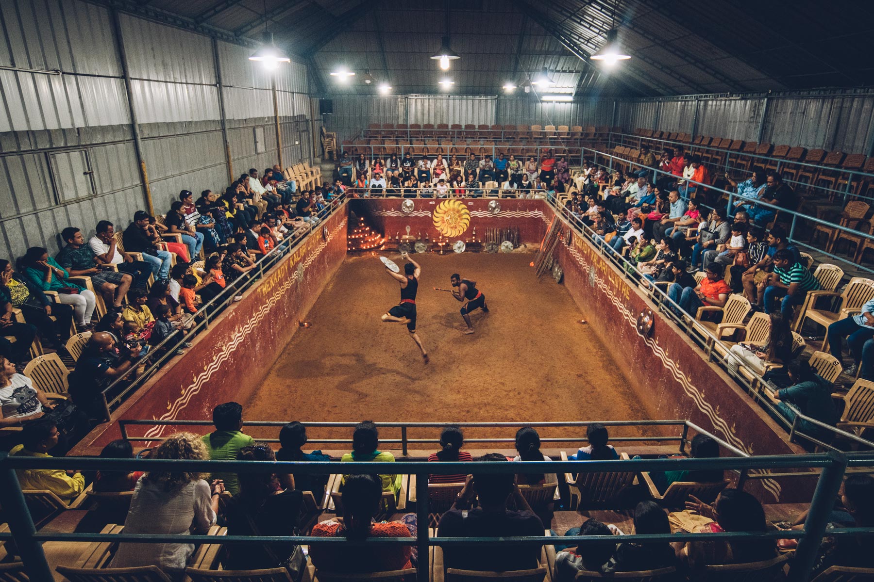 spectacle de Kalaripayattu, Inde