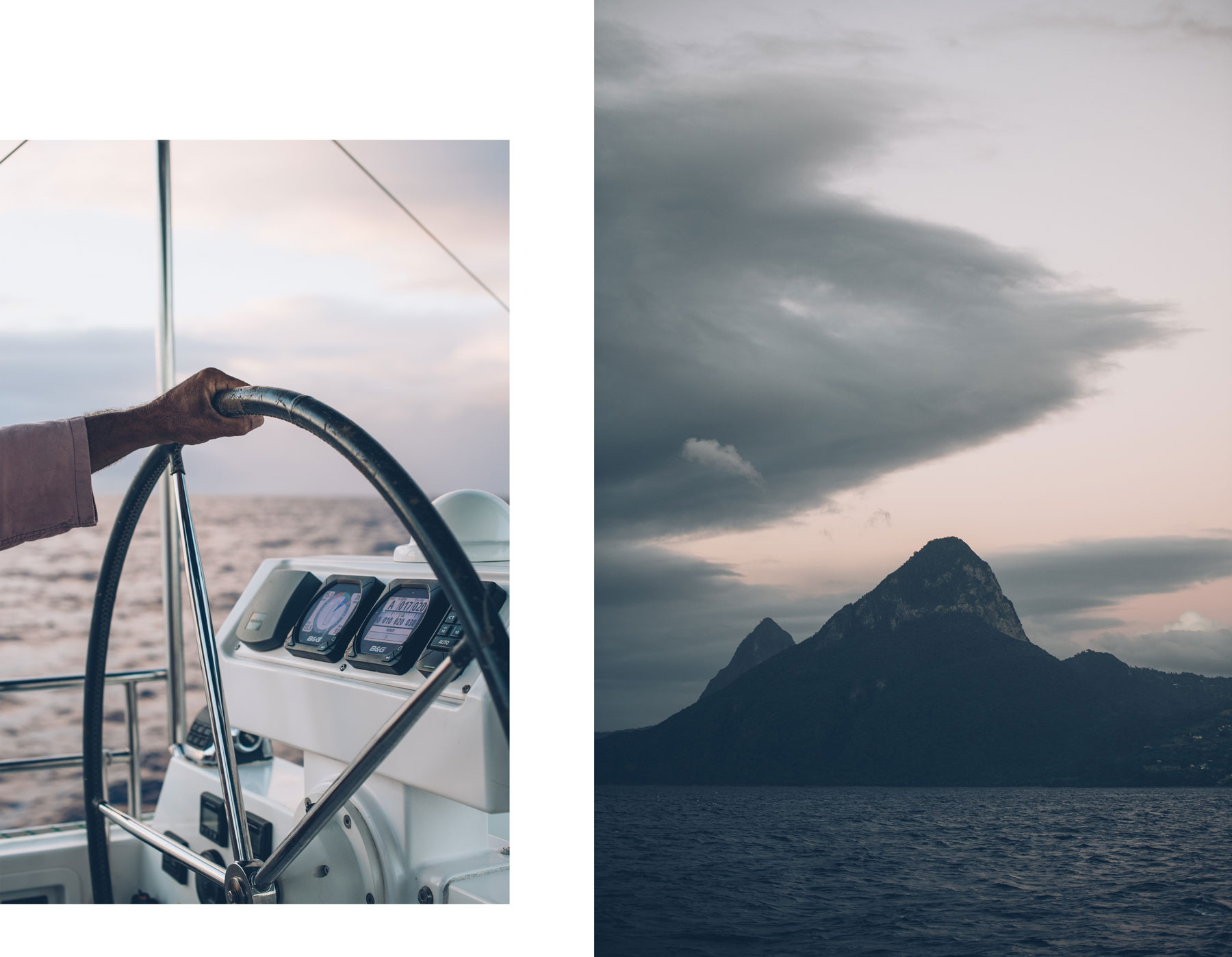 Sainte Lucie en vue, Croisière Grenadines