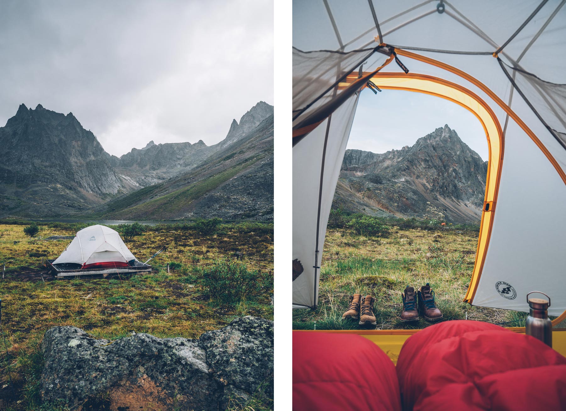 Camper au Tombstone Park, Yukon, Canada