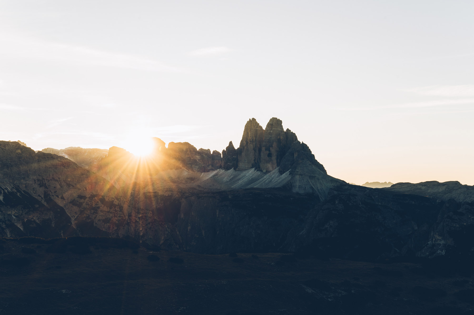 Tre Cimes, depuis Pratto Piazza, Dolomites