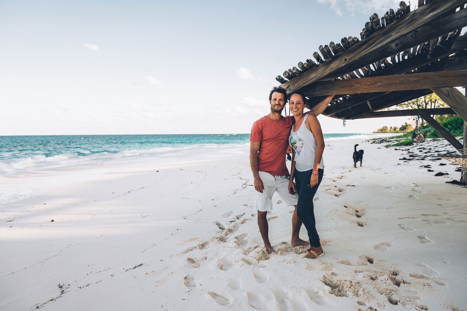 Pauline et Antoine, Greenwood Beach, Cat Island