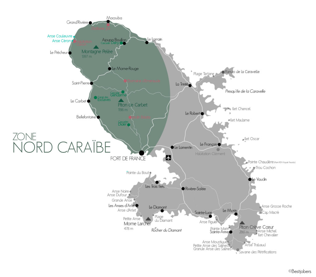 Carte Nord Caraïbe, Martinique