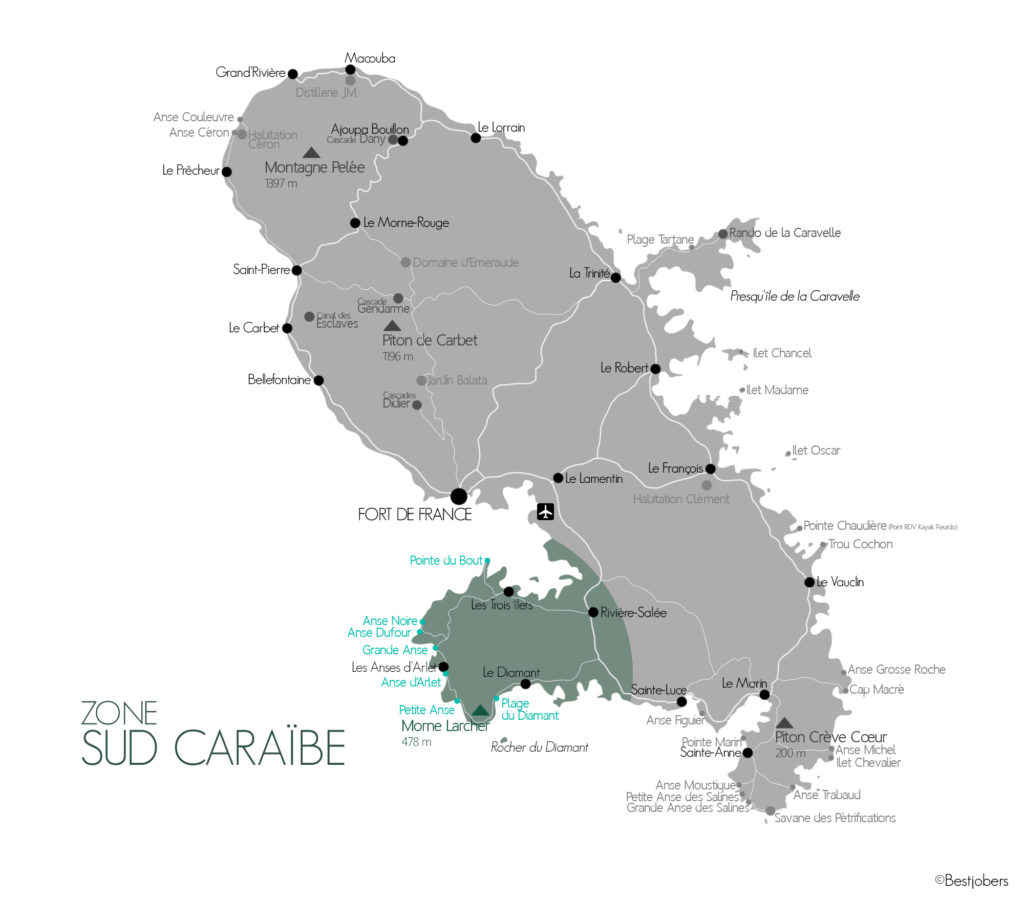 Carte Sud Caraïbe, Martinique