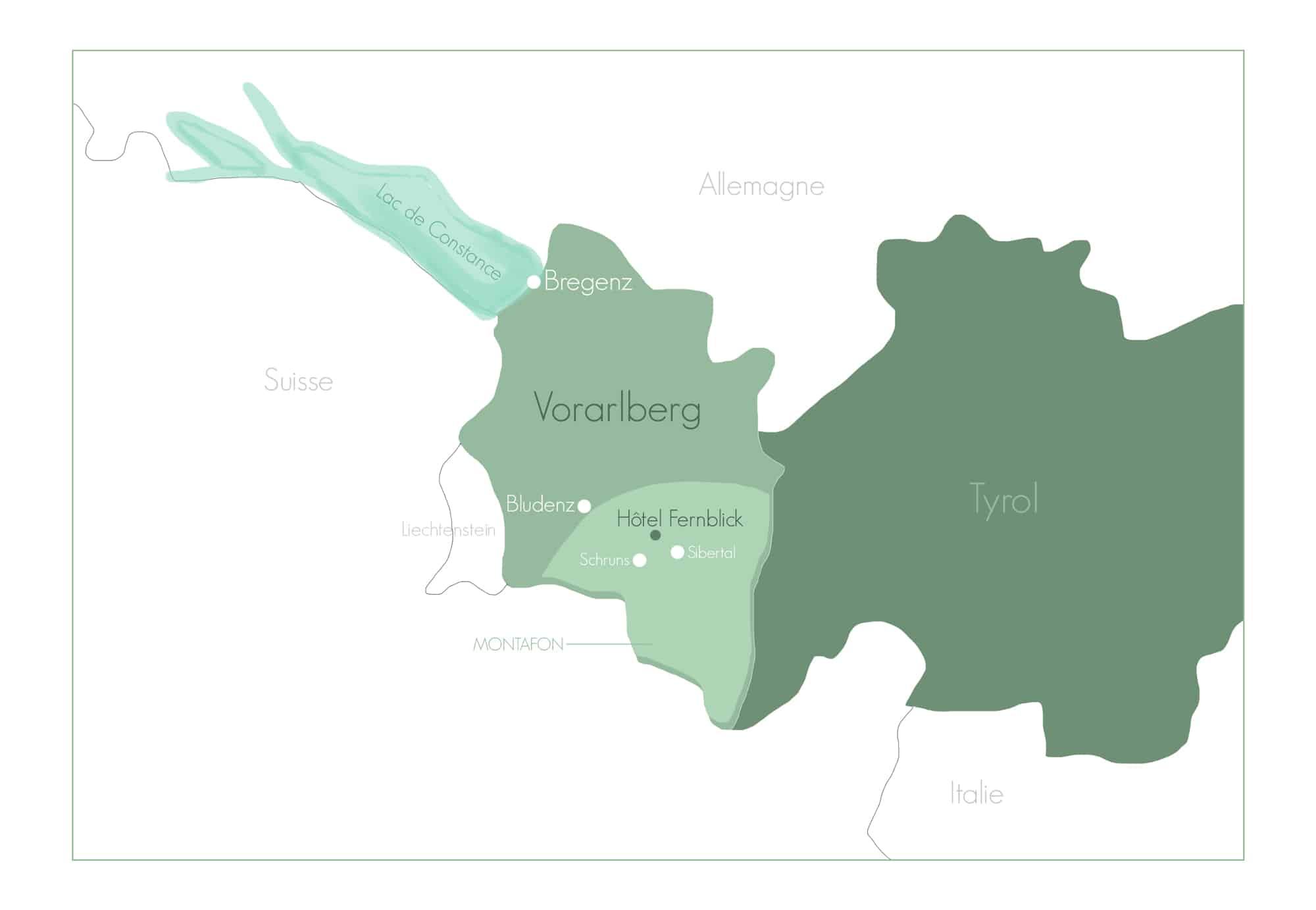 Carte Autriche Vorarlberg Montafon Bestjobers