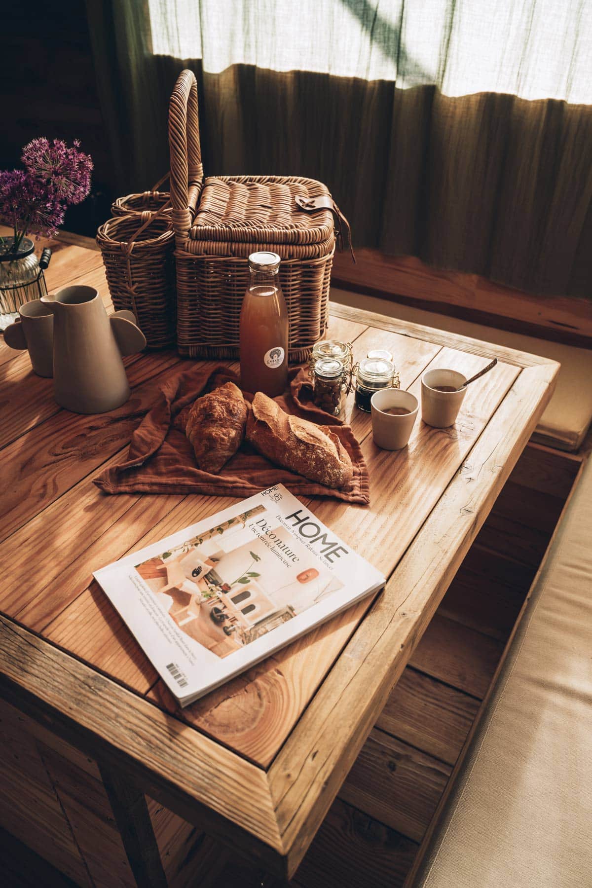 Petit déjeuner, Cabanes de la Presle