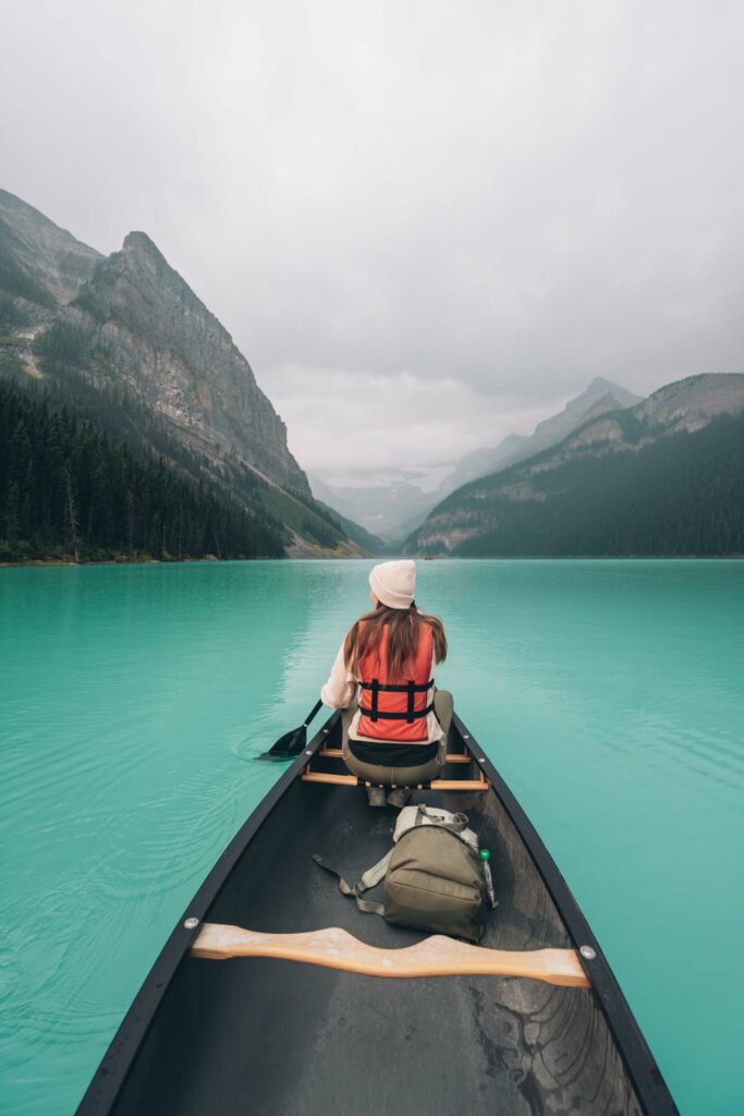 Canoe sur le Lake Louise