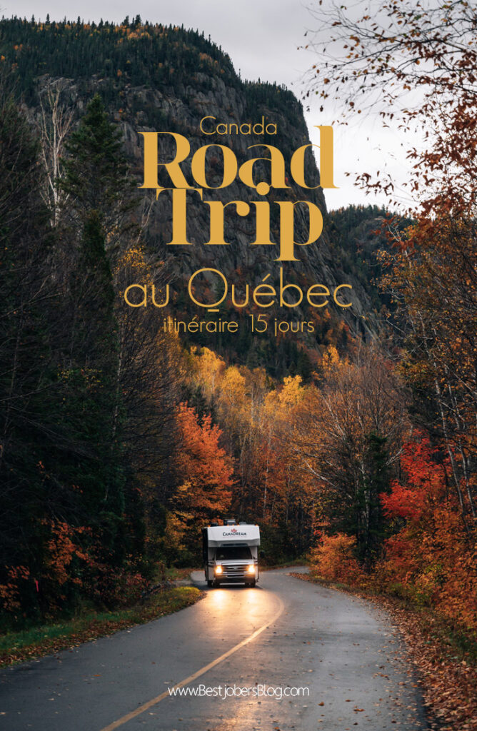 road trip en camping car au Québec