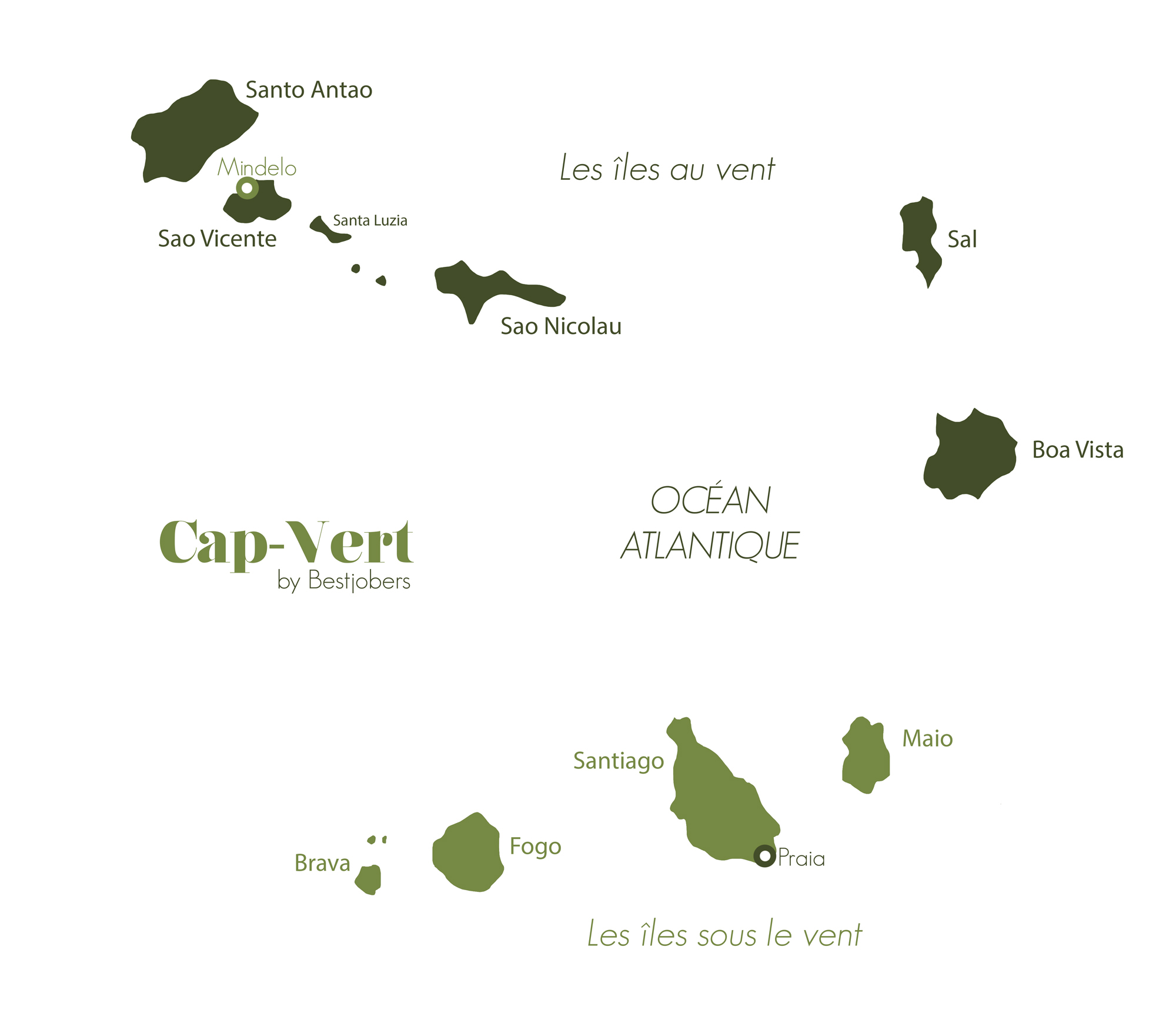 Carte des iles du Cap-Vert