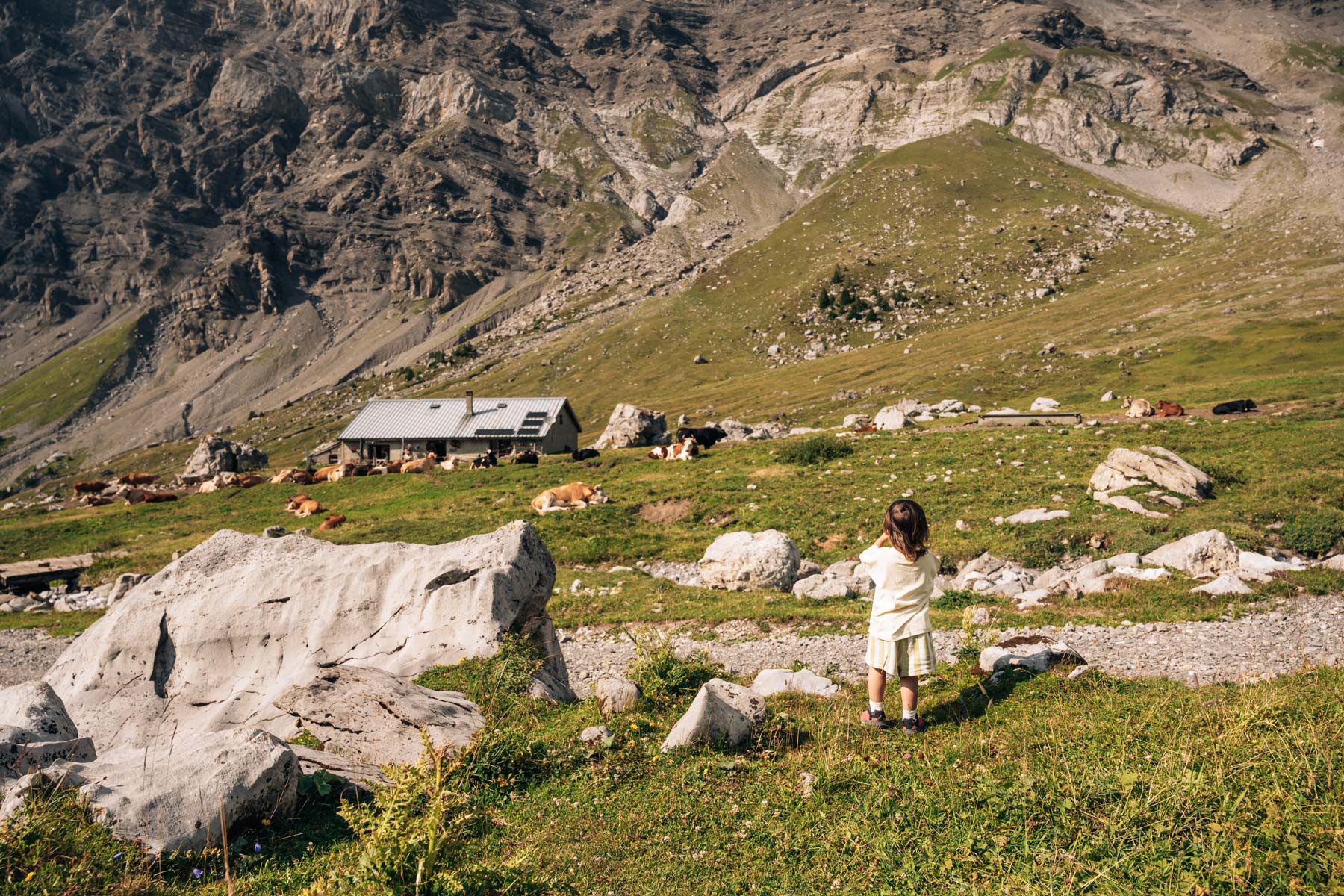 Rando avec enfant en Suisse
